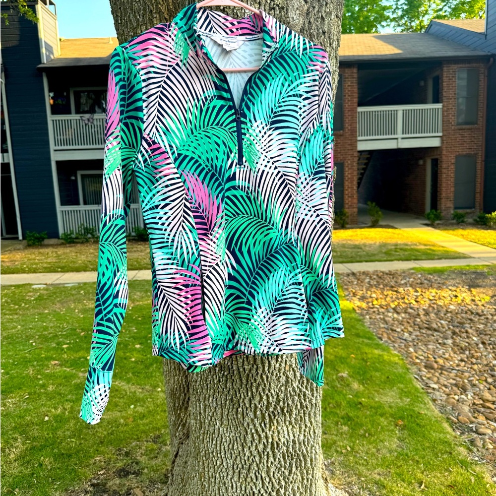 Tommy Bahama Tropical Print Women's golf S/L - Picture 4 of 8